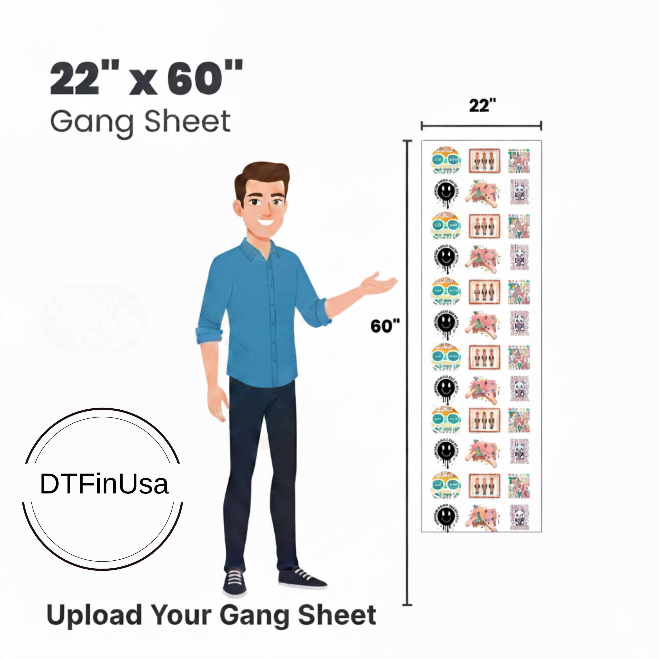 Create & Upload Your Custom DTF Gang Sheet