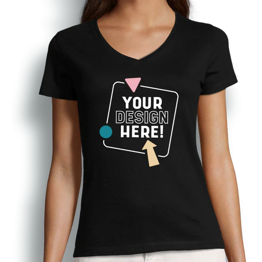 Custom ladies v neck t shirt| Design Your Own T-Shirts(Copy)