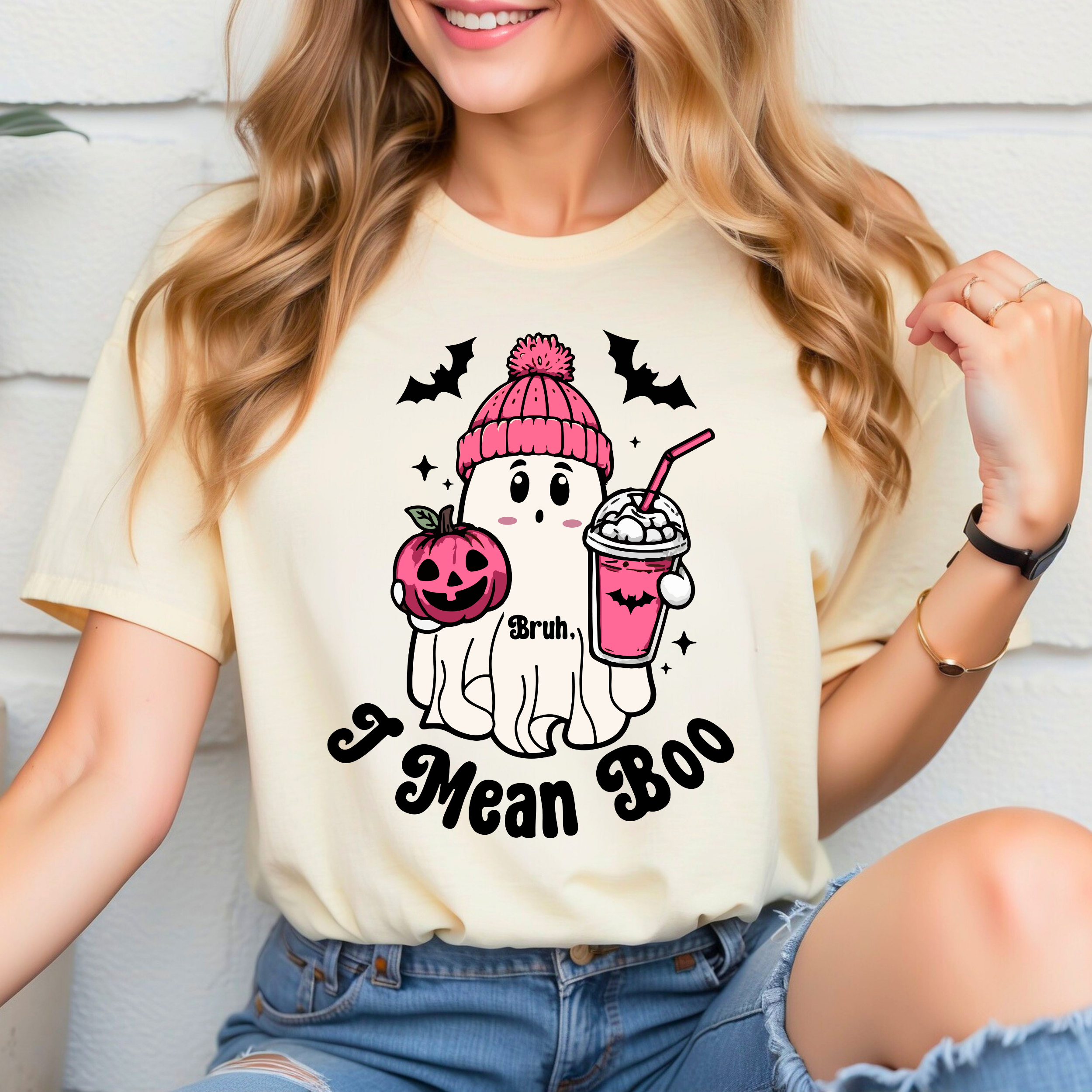 Ready to Press Halloween Design, Funny Cute Ghost, Halloween Shirt Design555